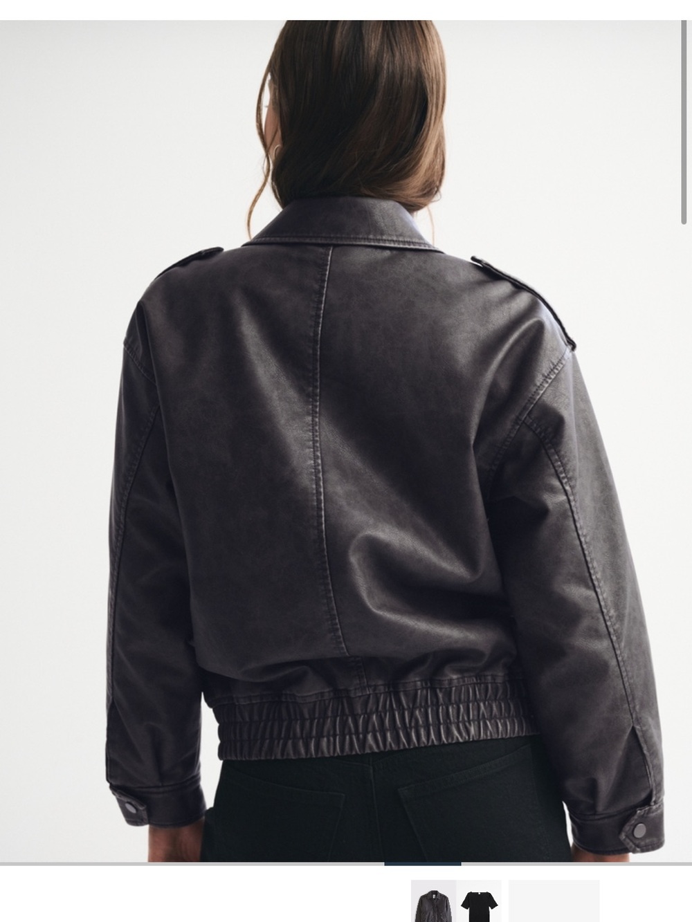 Abercrombie and Fitch Distressed Bomber - Picture 2 of 6